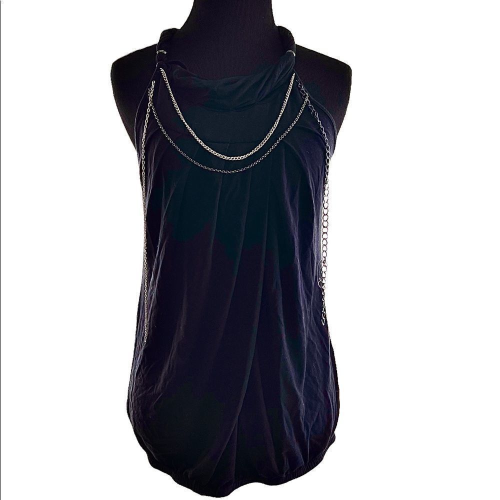 Sleeveless top with chain detailing